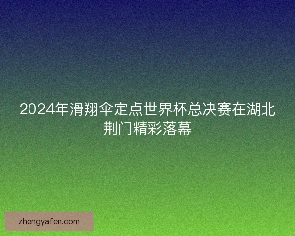 2024年滑翔伞定点世界杯总决赛在湖北荆门精彩落幕 2024年滑翔伞定点世界杯总决赛在湖北荆门精彩落幕